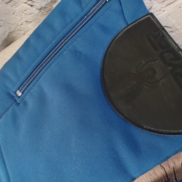 Spyder Blue Vintage Japan Blue Retro Ski Snow Padded Pants 33 x 26 - Picture 12 of 16